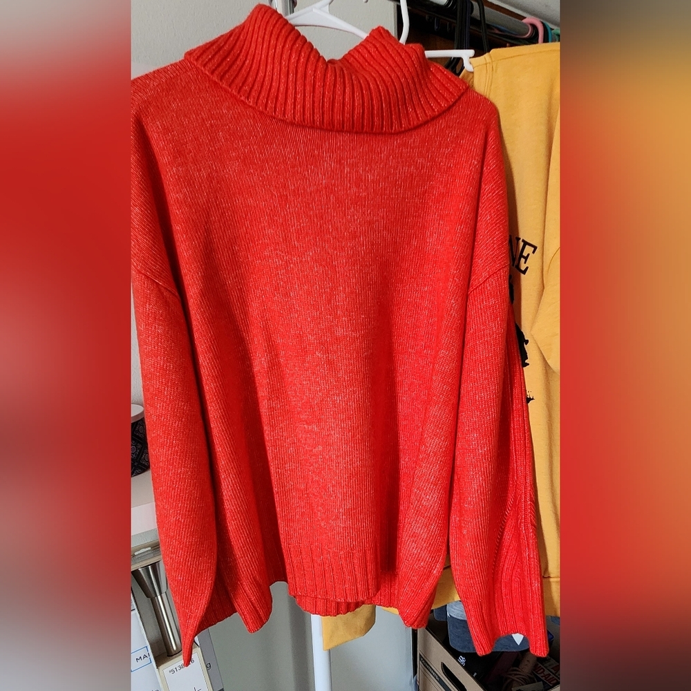 🌲Cozy Red Turtleneck Sweater